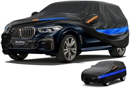 Holthly Bâche Voiture SUV Extérieur, Housse Protection Voiture 100% Étanche Anti UV Soleil, Bâche pour 4x4 Audi Q7, BMW X5, Mercedes GLE, Porsche Cayenne,etc.YXL