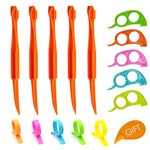 Orange Peeler Set Cosmer Orange Peeler Easy Open Citrus Lemon Citrus Peel Cutter Vegetable Slicer Fruit Tools Kitchen Gadgets (15 Pack Colorful)