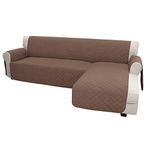 Easy-Going Microfiber Sofa Slipcover L Shape Sofa Cover Sectional Couch Cover Chaise Slip Cover Reversible Sofa Cover Furniture Protector Cover For Pets Kids Children Dog Cat (Large,Brown/Brown)