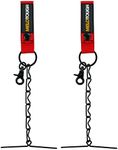 MELOTOUGH 2 PCS Tape Thong for Tool Belt Waist Electricians Tape Holder Chain with Keyring and trigger snap hook