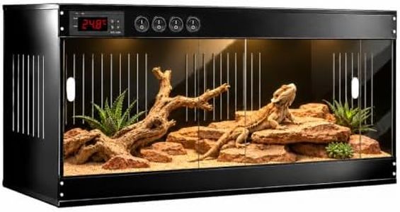 PVC 120 Gallon Reptile Tank with Temp Control, 4x2x2 Reptile Enclosure
