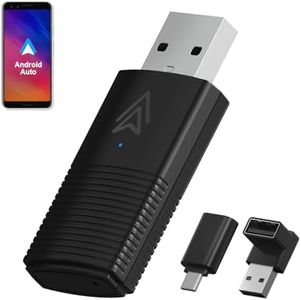 Mini Android Auto Wireless Adapter for Android 11+, Android Auto Wireless Dongle Converts Wired to Wireless for Factory Wired Android Auto Cars from 2016, Plug & Play, Online Update