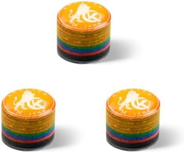 KONLLEN Pool Cue Tips 9 Layers Rainbow Billiards Tip (Hardness SX/SS/S/M/MH/H) (Size 11mm/14mm) Pool Cue Tip with Clear Billiards Cue Accessories