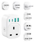 LENCENT Worldwide Travel Adapter Set Type A, B, C, D, I, M Universal Travel Adapter International Power Outlet Adapter for USA, Japan, Thailand, Spain, Australia, South Africa, India, Nepal