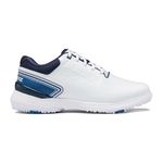 SQAIRZ Speed ProS2 Men's Athletic Golf Shoes, Golf Shoes, Designed for Balance & Performance, Replaceable Spikes, Waterproof, Golf Shoes Men with Spikes, Mens Golf Shoes, Golf Footwear, White/Navy,