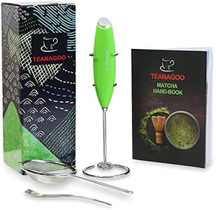 TEANAGOO Matcha Electric Whisk & Stand, Stainless Steel Scoop & Sifter, Handbook. 5pcs/set, Good For Matcha starter. Matcha Whisk, Mini Whisk, Frother Electric, Matcha Wisk, Matcha Frother…