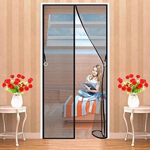 LZHBD Mosquitera Magnética para Puertas 150 x 230 cm Mosquitera Puerta/Cortina Mosquitera Magnética para Puertas, Puerta de Pantalla Magnética Cierre Magnético Automático - Negro