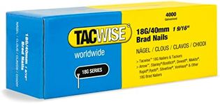 TACWISE 1714 Type 18G / 40 mm Galvanised Brad Nails, Silver, 4000 Pack