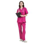 MISEMIYA - Uniforms Unisex Scrub Set – Medical Uniform with Scrub Top and Pants - Ref.6801-6802 - X-Small, Fucisa 68