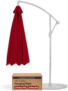 Formosa Covers Replacement Umbrella Canopy for 11ft 8 Rib Hanging Offset Cantilever Market Outdoor Patio Shades Ribs Length 64" (Canopy Only) (Jockey Red)