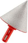 DT-DIATOOL Diamond Beveling Chamfer Bit 1-7/8 Inch with Hex Shank for Tile Porcelain Ceramic Granite Marble Existing Holes Enlarging Polishing Shaping Trimming Repairing