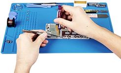 Kaisi Heat Insulation Silicone Repair Mat with Scale Ruler and Screw Position for Soldering Iron, Phone and Computer Repair Size: 13.7 x 9.8 Inches