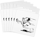 3dRose Track Runner Greeting Cards,