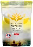 Hellenia 100% Antarctic Krill Oil Capsules 500mg | Natural Source of Astaxanthin & DHA | 180 Capsules, 3 Month Supply