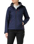 Helly-Hansen womens Crew Hooded Waterproof Windproof Breathable Rain Jacket athletic apparel, 598 Navy, X-Small