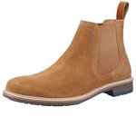 Hush Puppies Men's Justin Suede Chelsea Boots, Tan, 7 UK