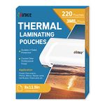 Uinkit Laminating Sheets Holds 8.5 x 11 Inch Sheets 220 Pack, 3 Mil Clear Thermal Laminating Pouches 9 x 11.5 Inch Lamination Sheet Paper for Laminator, Round Corner Letter Size