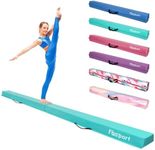 FBSPORT 8ft Balance Beam: Folding Floor Gymnastics Equipment PU Leather for Kids Adults,Non Slip Rubber Base, Gymnastics Beam for Training, Practice, Professional Home Training