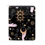 NICENEEDED Tarot Book Sleeves with Zipper, Printed Book Cover for Book Lovers, Waterproof Book Protector Book Carrier with Front Pocket Washable Fabric Book Case for Paperbacks and Hardcovers