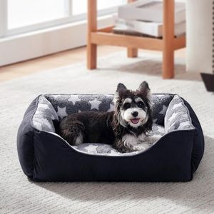GASUR Rectangle Dog Bed for Small Dogs, Cozy Washable Dog Sofa Bed, Durable Pet Cuddler Anti-Slip Bottom, Soft Calming Sleeping Warming Puppy Bed
