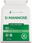 D-Mannose Capsules - 500mg x 90 - Cystitis Treatment for Women - UTI Prevention - D Mannose Tablets for Urinary Infections - Relief and Support for Bladder Pain or Kidney Problems - 1500mg Per Serving