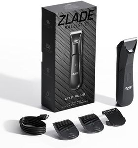 Zlade Ballistic Lite Plus Manscaping Trimmer for Men | Full Body, Beard, Balls, Pubic Hair & Private Parts Groomer | SafeEdge Ceramic Blades, No Nicks or Cuts | 7000 RPM | Waterproof | 90 Mins Runtime