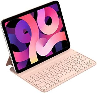 HOU Tastiera iPad Pro 11(4 °/3 °/2 °/1 °), iPad Air 11" 2024/5 Generazione(4 Generazione),QWERTY Disposizione Italiana,Ultra Slim,Angolo Regolabile,Carica Magnetica Rosa