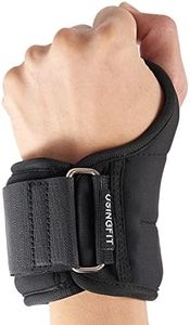 USINGFIT Pesos de mano para brazos, pesos para las piernas, 0,5 kg, 1 kg, 1,5 kg, pesas para pie, muñequeras para piernas y pies (0,5 kg x 2)