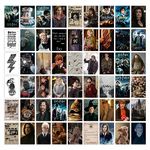 CodersParadise Pack of 54 Harry Movie Wall Collage Kit Posters - 4 x 6 Inches Posters for Wall Decoration - Wall Art For Bedroom, Office, Living room, Dorm room - Glue Dots Included