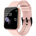 Pro 3 (ONLY FOR TODAY WITH 12 YEARS WARRANTY) Smart Watch 1.3'' Full Touch Smartwatch with 24x7 Dynamic Heart Rate Blood Pressure Tracking, Waterproof Exercise Smartwatch For Men/Women/Boys/Girls Compatible with All Smartphones-ROSEGOLD