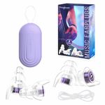 Hearprotek 2 Pairs High Fidelity Concert Ear Plugs, Noise Reduction Music Earplugs, Hearing Protection for Musicians, Festival, DJ’s, Nightclub, Concerts, Drummers, Party 23dB (Purple)