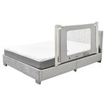 BABY JOY Bed Rails for Toddlers, 59'' Extra Long, Height Adjustable Kids Rail Guard w/Double Safety Lock for Convertible Crib, Folding Baby Bedrail for Twin Double Full Size Queen King Mattress, Gray