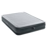 INTEX 67769ED Dura-Beam Deluxe Comfort Plush Air Mattress: Queen Size – Built-In Electric Pump – 13in Bed Height – 600lb Weight Capacity - Gray