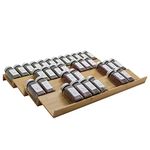 Bamboo Spice Rack Drawer Organizer - 48 Jars Spice Rack Organizers - Available in 7 Sizes and Can Be Mixed and Matched from 7" to More Than 26" - 8 Pieces Spice Rack Set - Not Expandable(11" or 22")