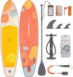 Retrospec Weekender Inflatable Stand Up Paddle Board includes Paddle, Pump, and Accessories 10’6” Lightweight iSUP, Puncture Resistant Inflatable Paddle Board for Adults