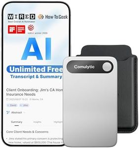 Comulytic Note Pro AI Voice Recorder, Unlimited Transcribe & Summarize, One Tap Recording Device with AI Note Taking, Support 113 Languages, 64GB, Audio Recorder for Calls, Meetings, Lectures, Silver