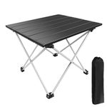 YouseaHome Portable Camping Table, Lightweight Folding Camping Table Fold Up Outdoor Trestle Table, Folding Garden Table with Aluminum Table Top and Carry Bag for Easy Storage,40x35x32cm