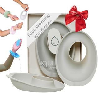 Liquilinks - LiquiBands Silicone Wrist Bands for Washing Face - Spa Face Wash Wristbands That Keep You Dry - 1 Pair of Wrist Water Guards - Essential Beauty Accessory for Teen Girls Dove Grey
