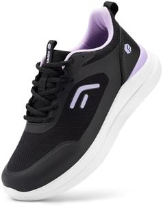 FitVille Scarpe Sportive da Donna Corsa Piede Largo Comode da Passeggio Traspiranti Antiscivolo Jogging Fitness Nero con Rosa 39.5 EU X-Larga