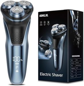 GDKLXL Rechargeable Electric Razor for Men: IPX7 Waterproof Shaver - 1.5H Fast Charge, 4D Flex Precision Blades with Pop-Up Trimmer - Gentle on Sensitive Skin, Perfect for Travel