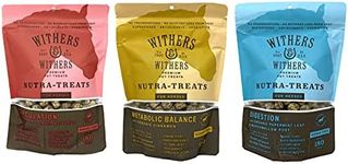 Withers & Withers Sugar-Free Horse Treats Variety Pack of 3, Peppermint, Cinnamon, & Ginger, Horse Cookies, Goat Treats – Humane Plant-Based Ingredients, Contains Superfoods, Antioxidants, Prebiotics