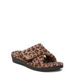 Vionic Relax - Orthaheel Orthotic Slippers Brown Leopard - 10 Medium