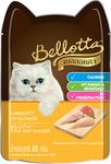 Bellotta Premium Wet Food for Cats and Kittens, Tuna and Chicken (85 G) - All Life Stages - Pack of 12