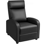 Rankok Recliner Chair Modern PU Leather Reclining Chair Ergonomic Adjustable Recliner for Living Room Home Theater Seating Single Sofa