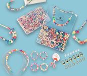 GEMSY Ultimate Jewellery Making Kit for Girls | 300+ Colourful Plastic Beads for Bracelets, Necklaces, Hairbands & Rings – DIY Activity Craft Games & Birthday Gift for Kids Ages 4 to 12