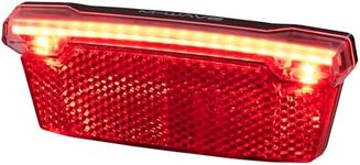 M-Wave Unisex Adult Helios E Brake E-Bike Pannier Rack Rear Light, Red, One Size