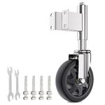 COOWOO Spring Loaded Gate Casters 6” Heavy Duty Gate Caster Wheels with Hardware 600 Lbs Load Capacity