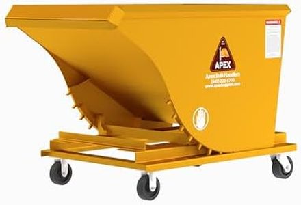 Apex HD300 Heavy Duty Self-Dumping Hopper with Casters, 3 Cubic Yard Capacity, 6000 lb Load Capacity, Durable Steel Construction, Commercial and Industrial Use, Made in The USA (3 Cubic Yard)