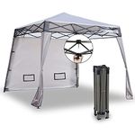 EzyFast Elegant Pop Up Beach Shelter, Compact Instant Canopy Tent, Portable Sports Cabana, 7 x 7 ft Base / 6 x 6 ft top for Hiking, Camping, Fishing, Picnic, Family Outings (Khaki)