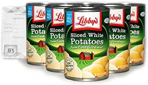 Whole White Potatoes by Libby, 6 x 15 Oz Can of Whole Canned Potatoes Bundled with JFS Recipe Card